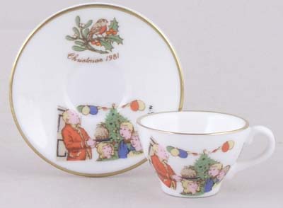 Miniature Cup and Saucer c1981